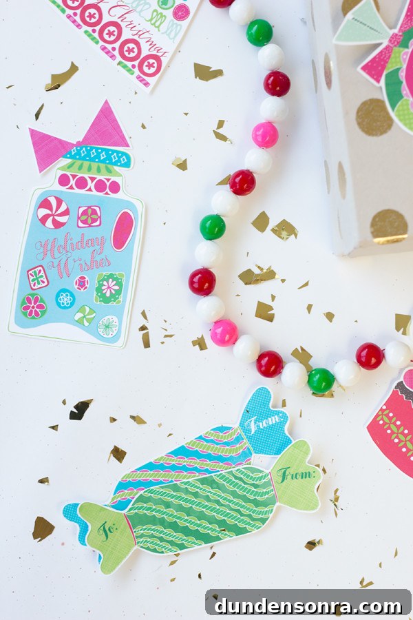 Printable Holiday Sweets Gift Tags – Free Downloadable Set 3 Free Printable Holiday Sweets Gift Tags