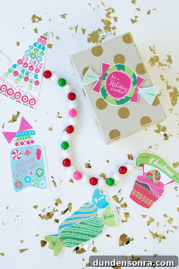 Printable Holiday Sweets Gift Tags – Free Downloadable Set 5 Free Printable Holiday Sweets Gift Tags