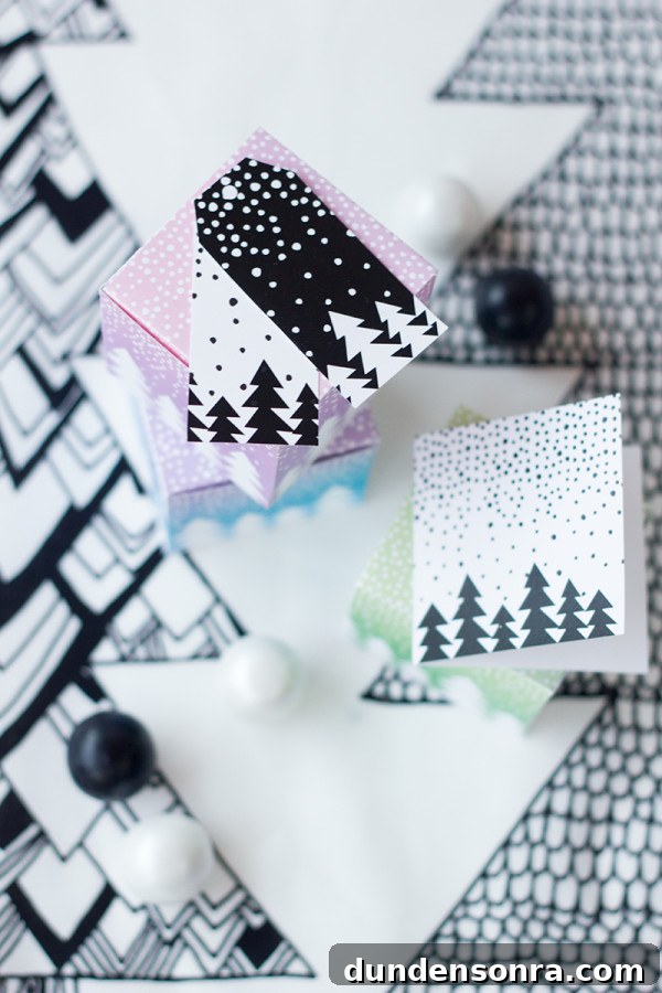 Printable Let It Snow Gift Boxes and Tags — Free Download 3 Free Printable Let It Snow Gift Boxes and Tags