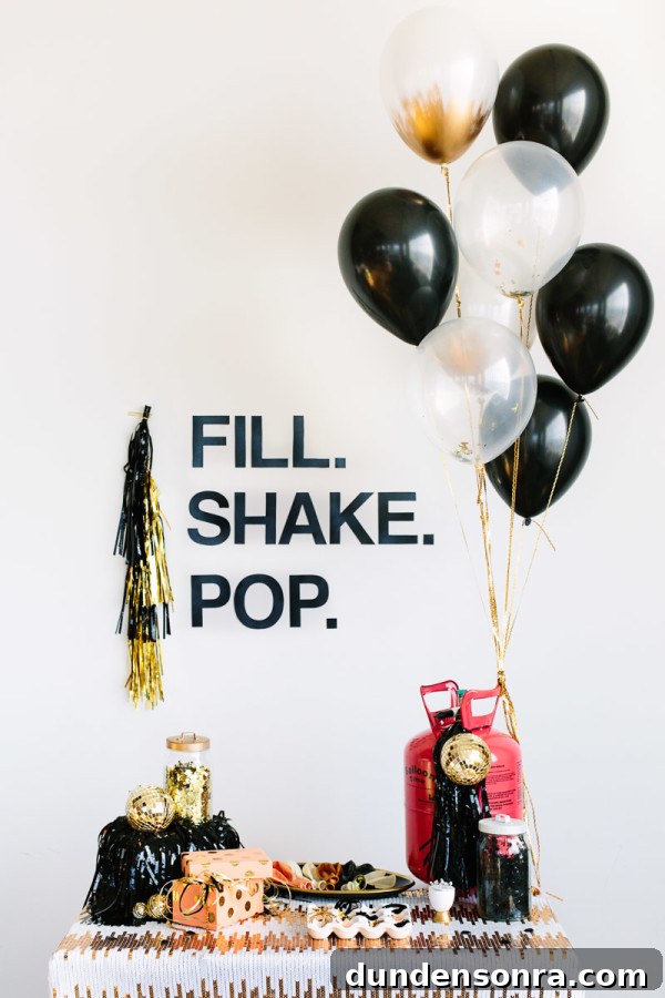 DIY Confetti Balloon Bar