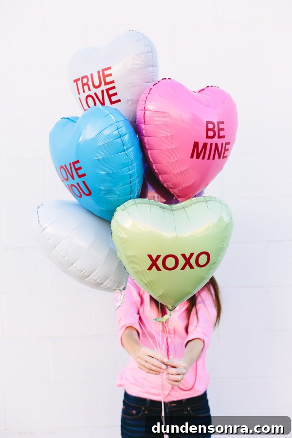 DIY Conversation Heart Balloons: How to Make Cute Message Balloons 2 DIY Conversation Heart Balloons