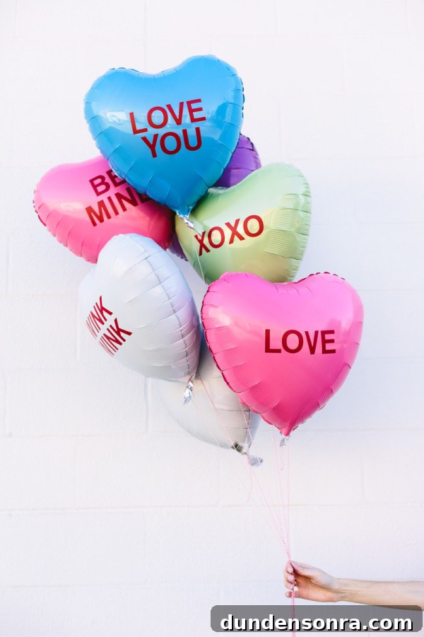 DIY Conversation Heart Balloons: How to Make Cute Message Balloons 11 DIY Conversation Heart Balloons