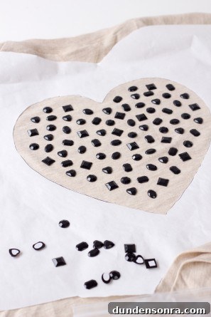 DIY Jeweled Heart Sweatshirt