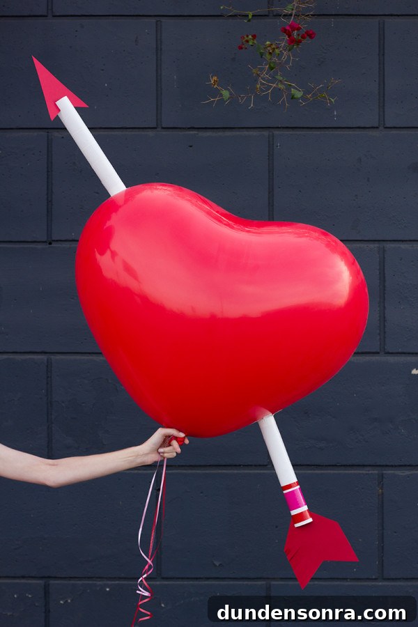 DIY Giant Cupid's Arrow Balloon
