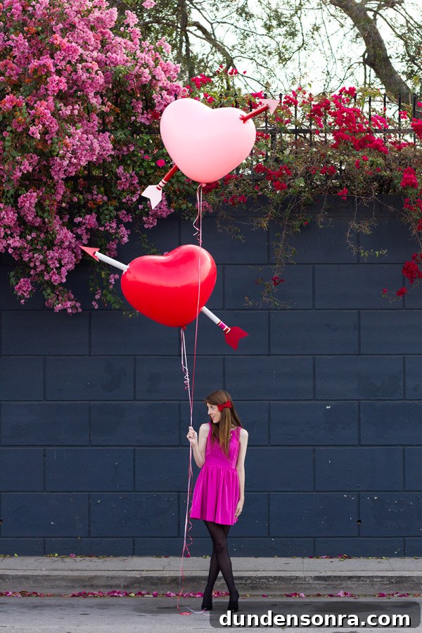 DIY Giant Cupid's Arrow Balloons