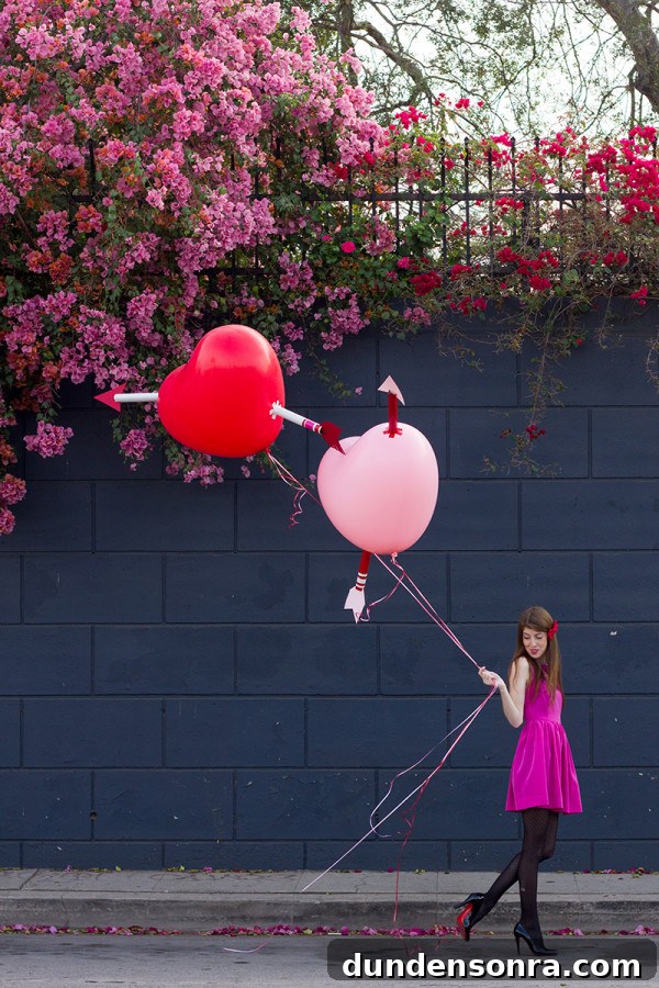 DIY Giant Cupid's Arrow Balloons
