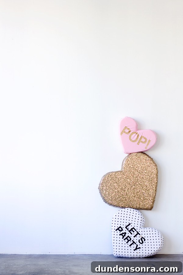DIY Plush Conversation Hearts