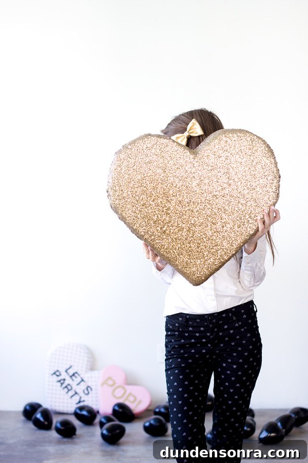 DIY Plush Sequined Heart