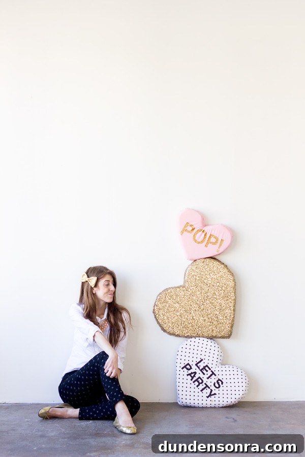 DIY Plush Conversation Hearts