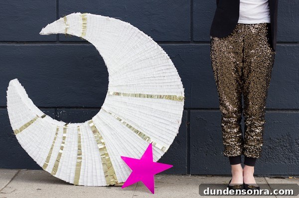 DIY Giant Moon Piñata