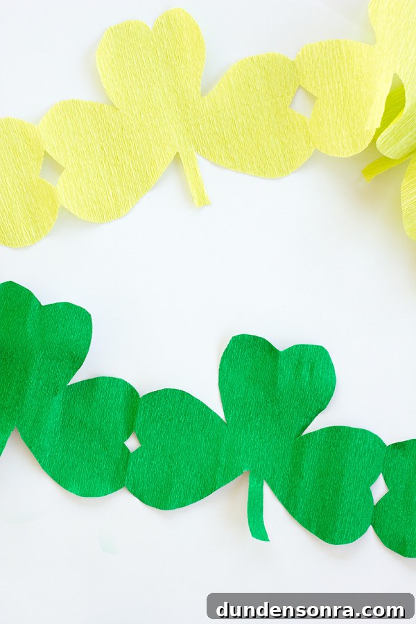 How to Make Giant Shamrock Streamers for St. Patrick’s Day Decorations 6 DIY Giant Shamrock Streamers