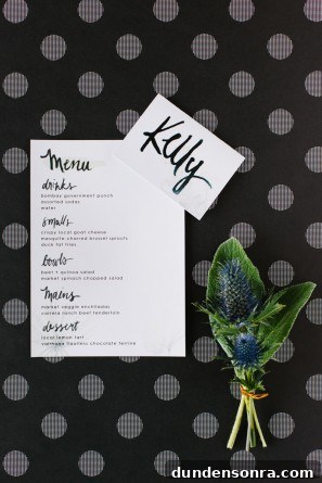 Hand-lettered Menus