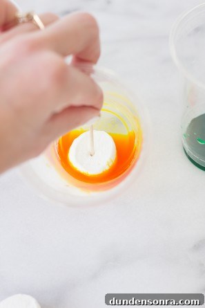 DIY Rainbow Marshmallow Drink Stirrers