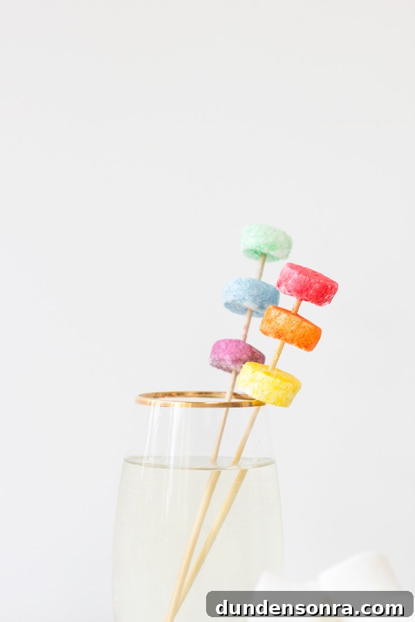 How to Make Marshmallow Drink Stirrers for Parties and Hot Cocoa 10 DIY Rainbow Marshmallow Drink Stirrers2