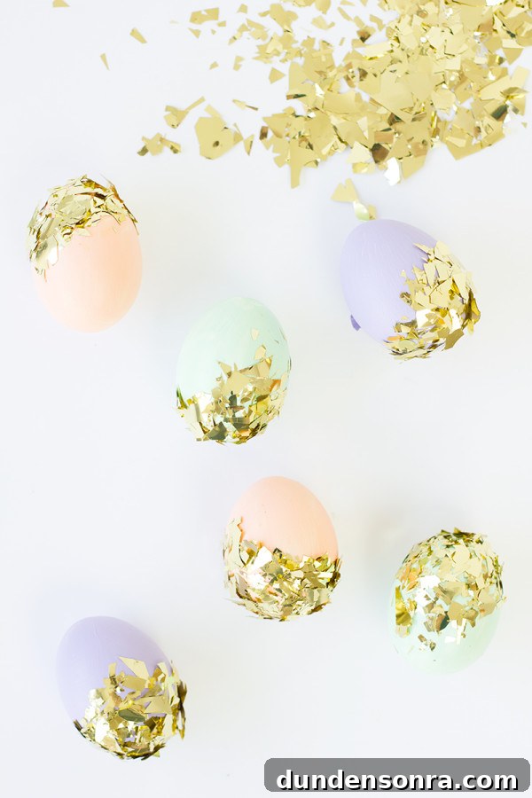 DIY Confetti Dipped Easter Eggs