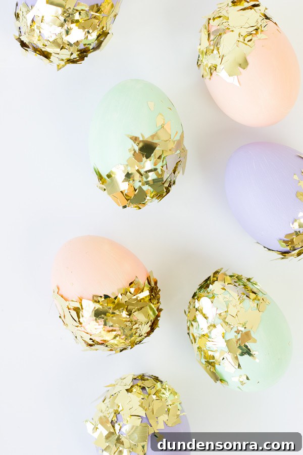 DIY Confetti Dipped Easter Eggs