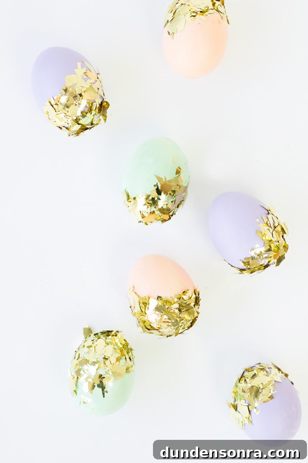 DIY Confetti Dipped Easter Eggs