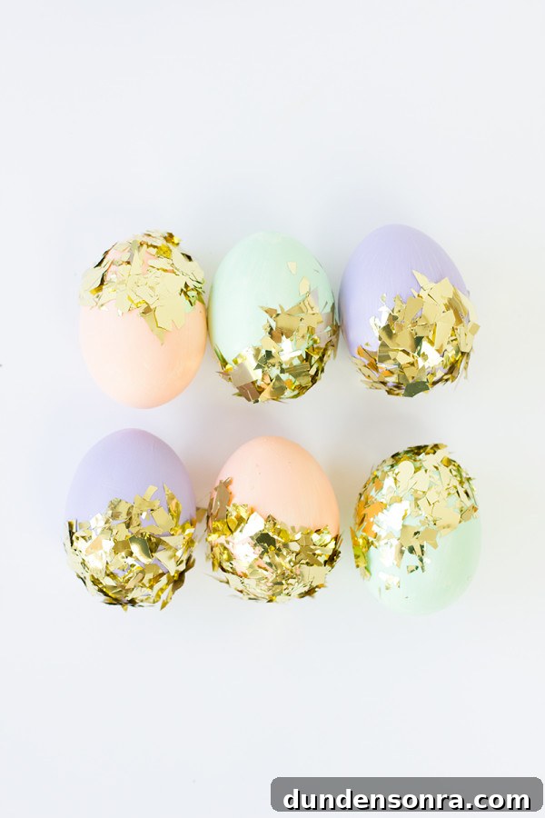 DIY Confetti Dipped Easter Eggs1