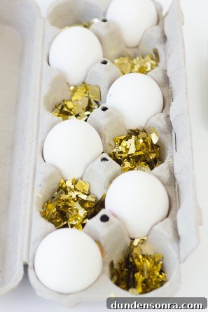 DIY Confetti Dipped Easter Eggs