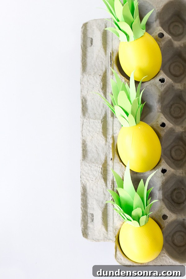 DIY Pineapple Easter Egg Decorating Ideas for Spring 12 DIY Pineapple Easter Eggs