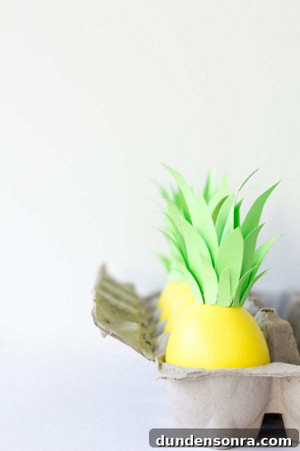 DIY Pineapple Easter Egg Decorating Ideas for Spring 13 DIY Pineapple Easter Eggs