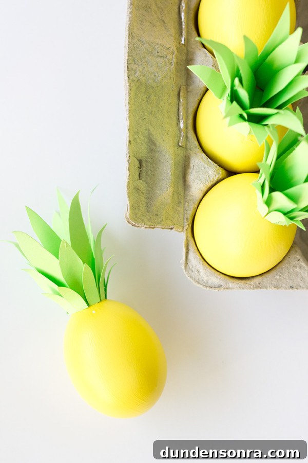 DIY Pineapple Easter Egg Decorating Ideas for Spring 3 DIY Pineapple Easter Eggs