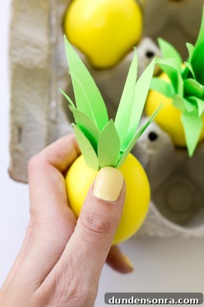 DIY Pineapple Easter Eggs