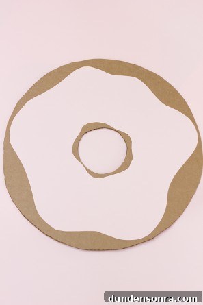 Giant Cardboard Donut DIY