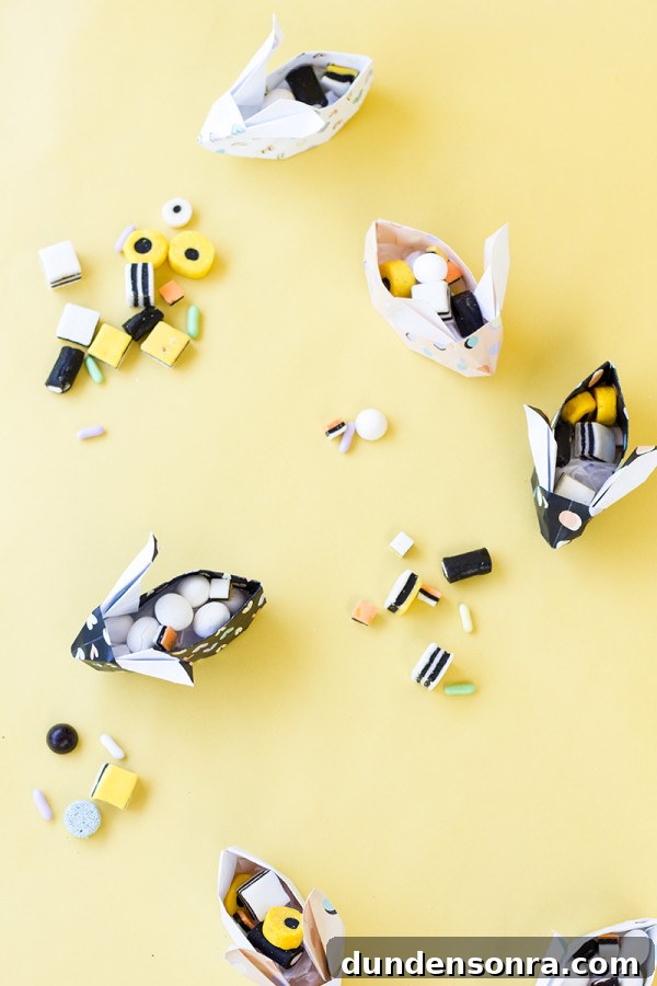 DIY Origami Easter Bunny Baskets (Free Printable!)