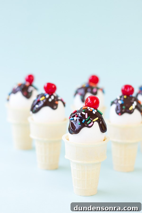 DIY Ice Cream Cone Easter Eggs