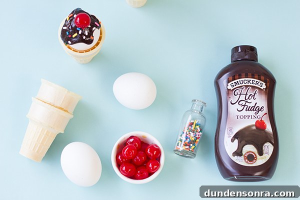 DIY Ice Cream Cone Easter Eggs