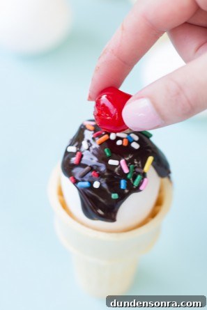 DIY Ice Cream Cone Easter Eggs