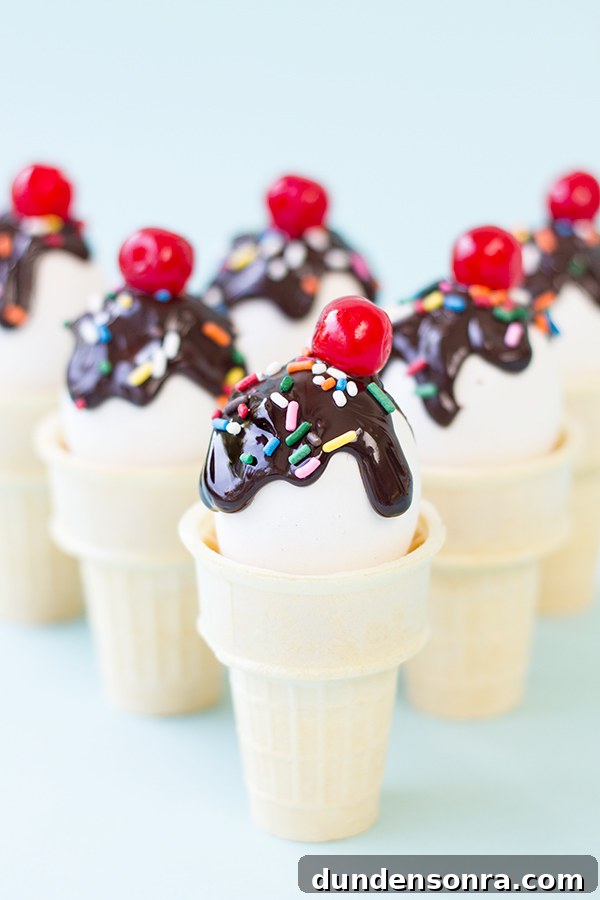 DIY Ice Cream Cone Easter Eggs