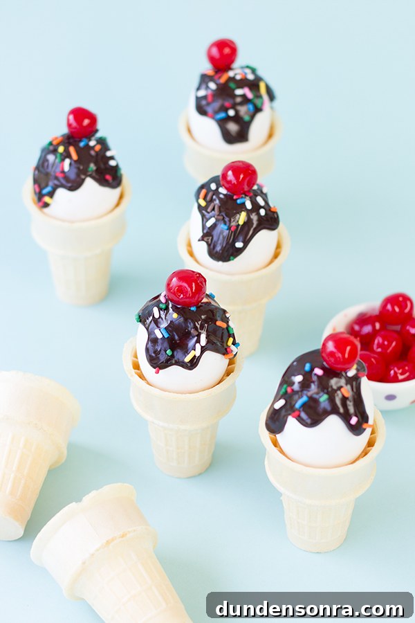 DIY Ice Cream Cone Easter Eggs