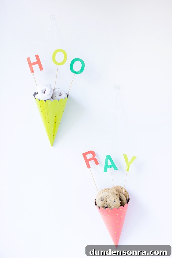 DIY Party Hat Treat Cones: Cute Snack Holders for Celebrations 5 DIY Party Hat Treat Cones