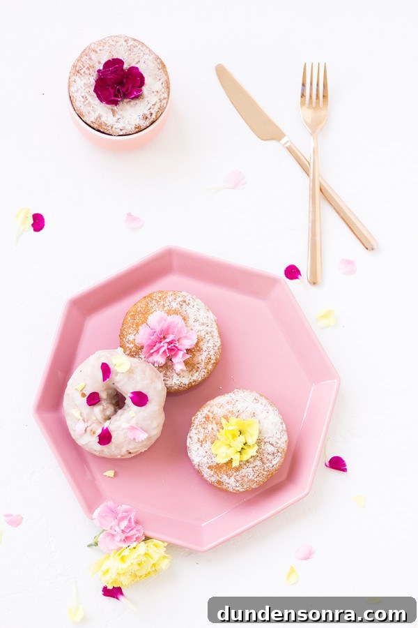 Edible Flower Donuts