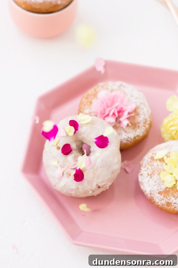 Edible Flower Donuts