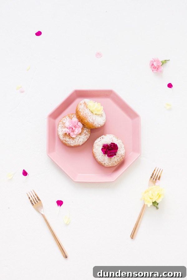 Edible Flower Donuts