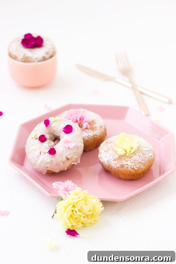 Edible Flower Donuts