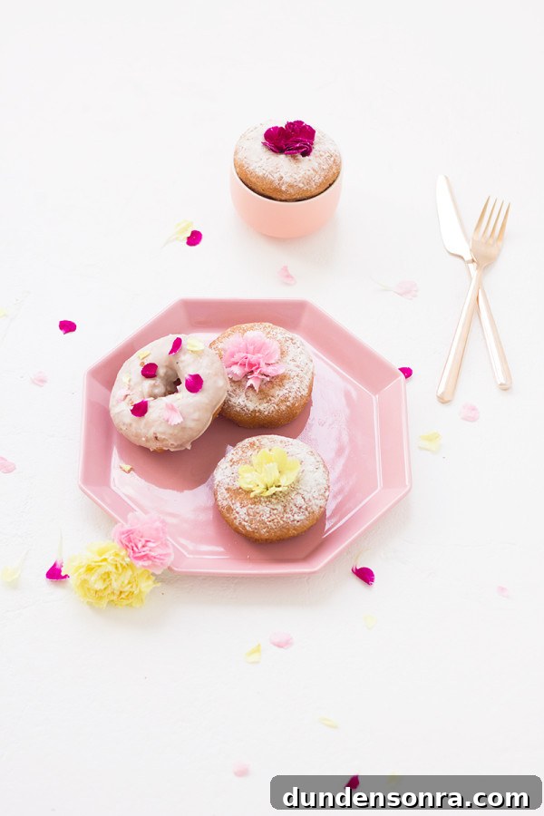 Edible Flower Donuts