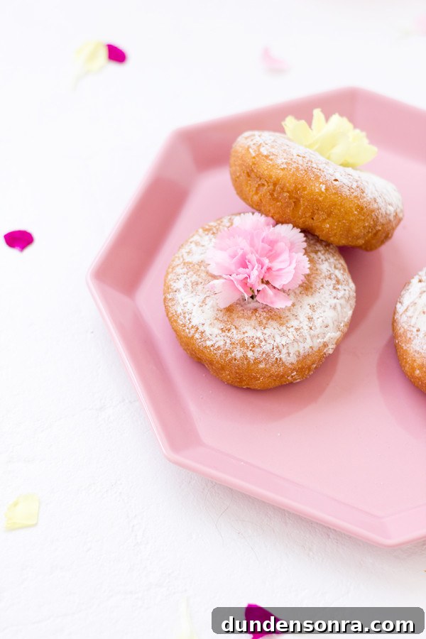 Edible Flower Donuts