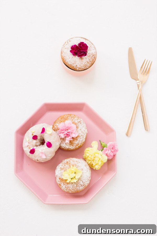 Edible Flower Donuts