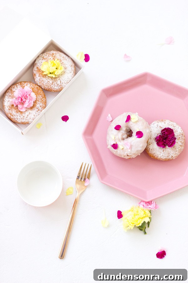 Edible Flower Donuts