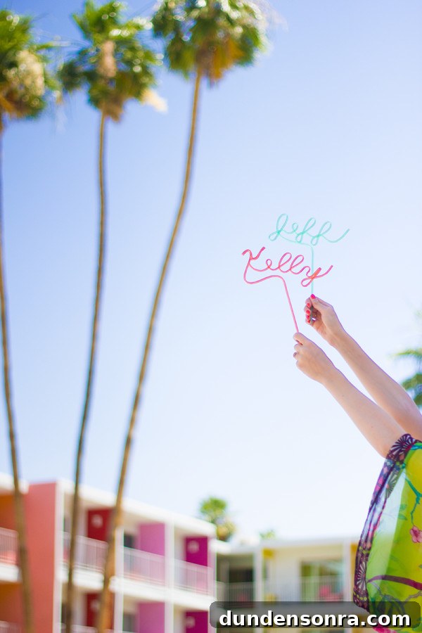 Colorful Couples' Getaway at The Saguaro Hotel — Palm Springs Escape 29 Krazy Straws
