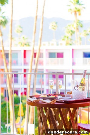 Colorful Couples' Getaway at The Saguaro Hotel — Palm Springs Escape 4 Saguaro Palm Springs Balcony