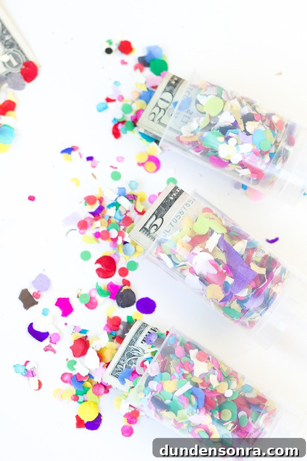 DIY Surprise Money Confetti Poppers: How to Make Cash-Filled Party Poppers 3 DIY Surprise Money Confetti Poppers