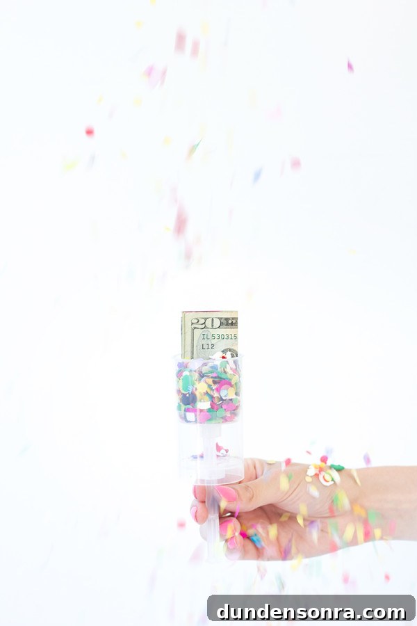 DIY Surprise Money Confetti Poppers: How to Make Cash-Filled Party Poppers 5 DIY Surprise Money Confetti Popper