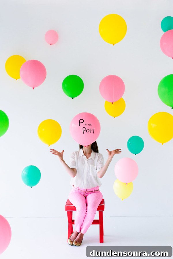 DIY Baby Shower Balloon Photo Booth