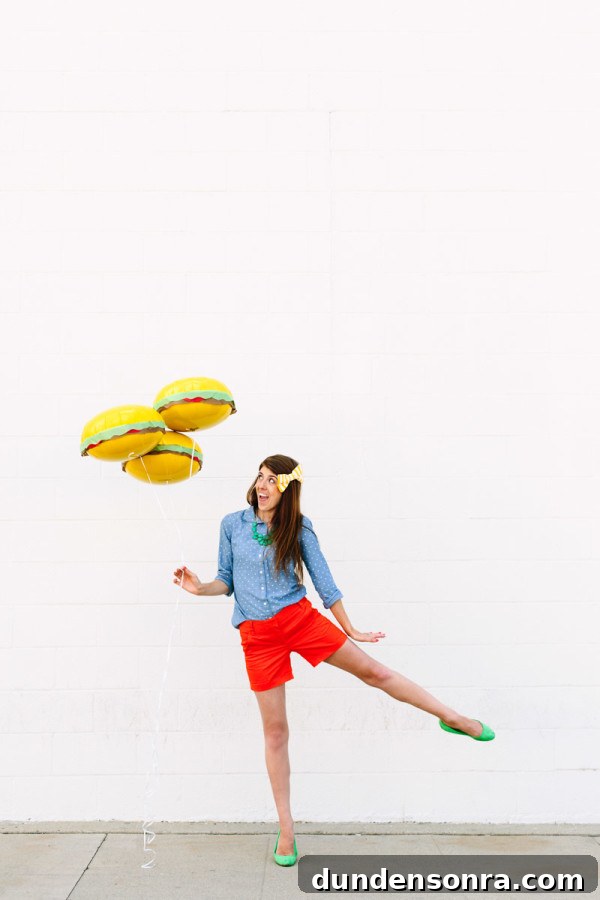 DIY Burger Balloons