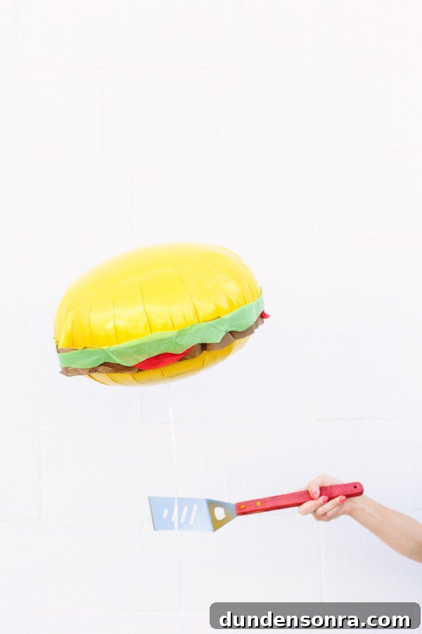 DIY Burger Balloons